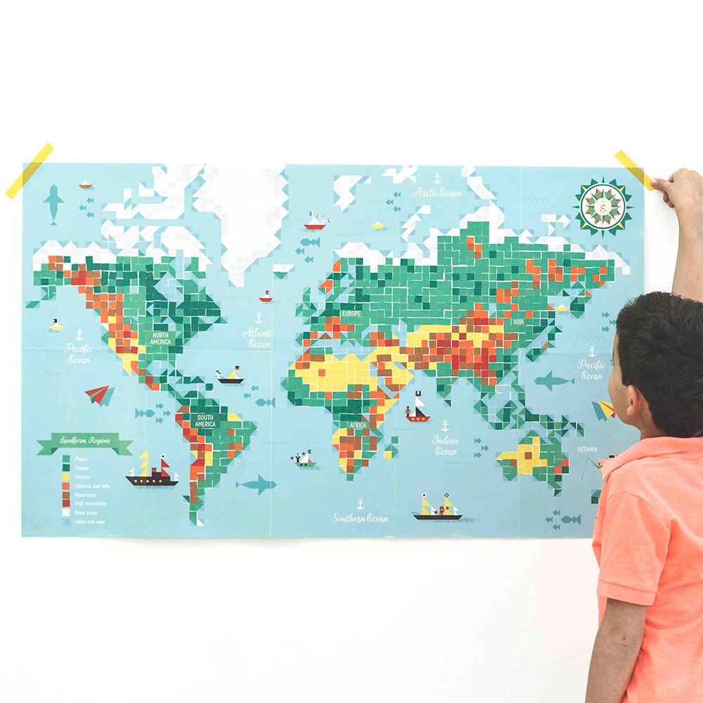 Poppik - Sticker Poster - World Map