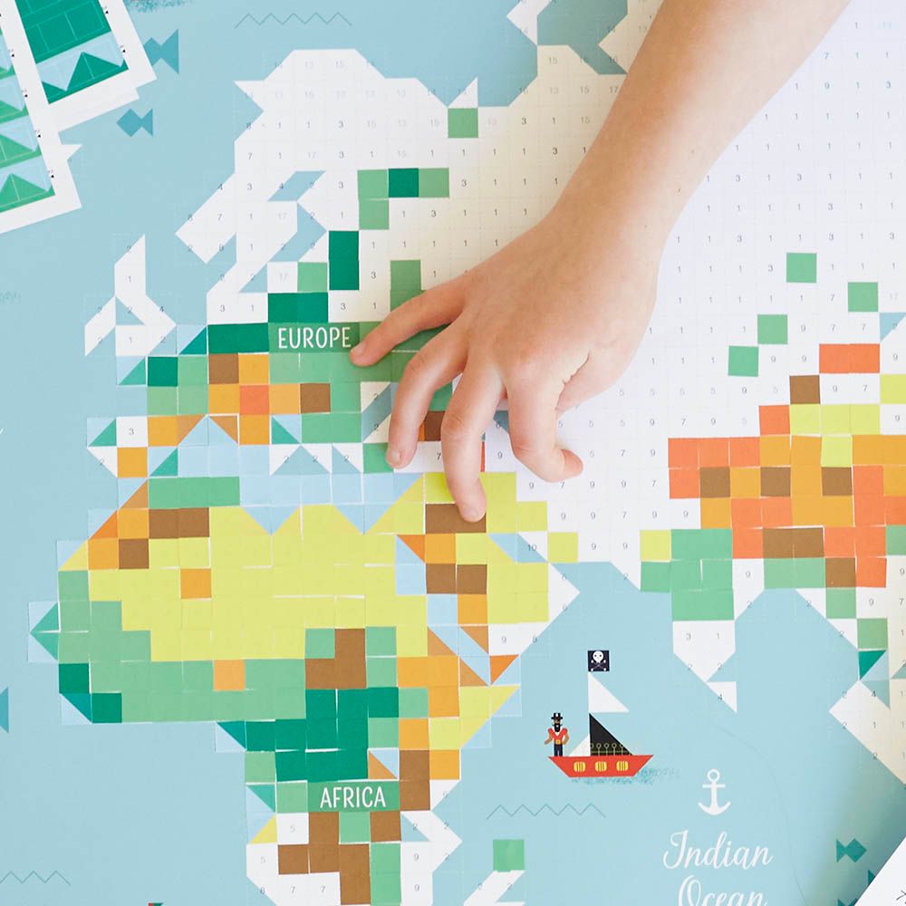 Poppik - Sticker Poster - World Map