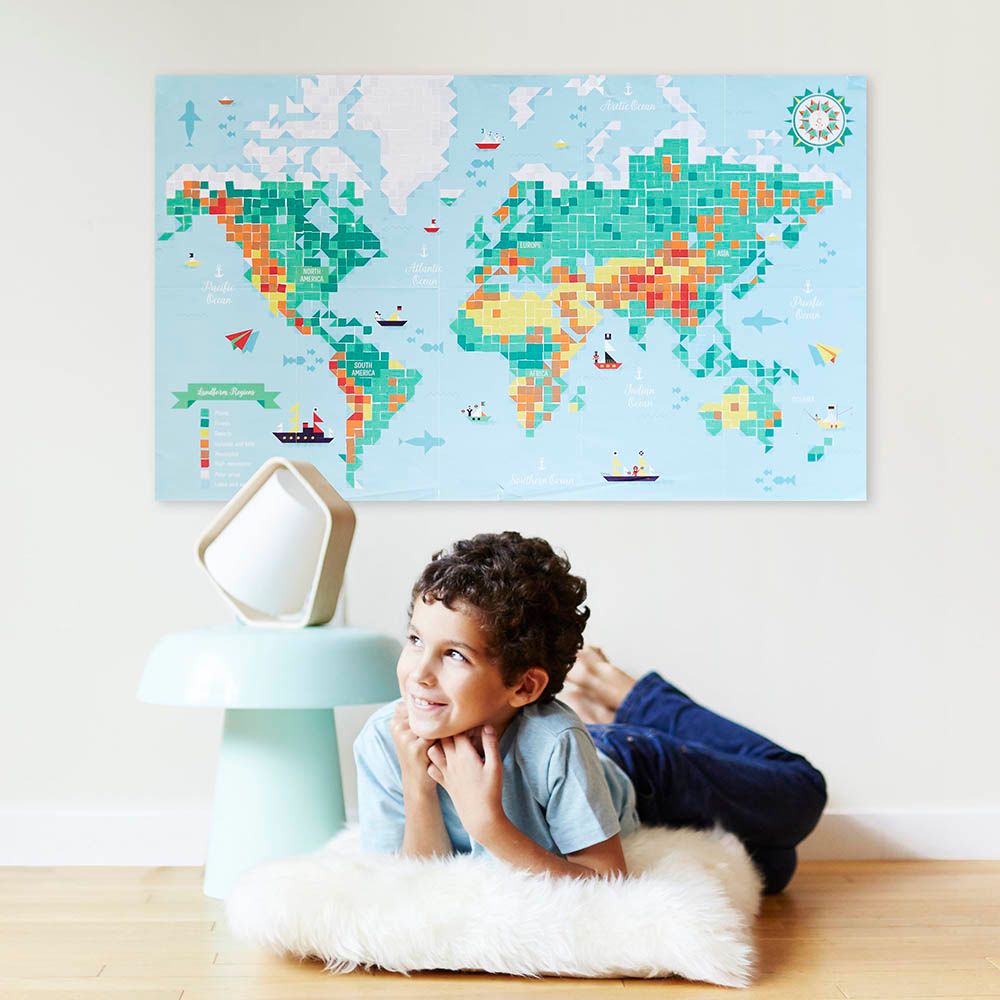 Poppik - Sticker Poster - World Map