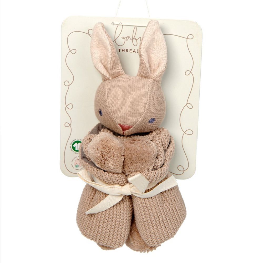 Threadbear Design - Baby Bunny Comforter - Taupe 