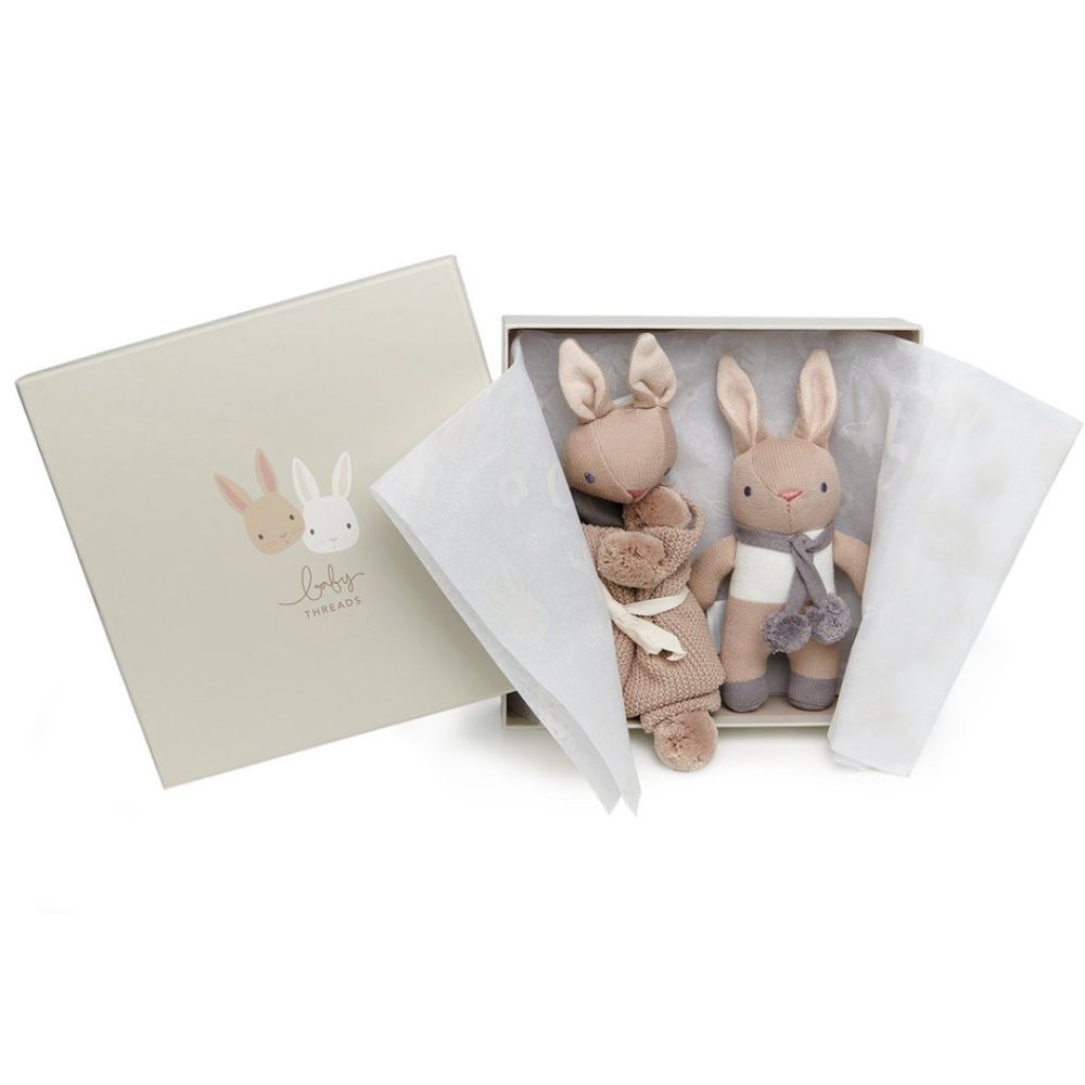 Threadbear Design - Baby Bunny Gift Set - Taupe