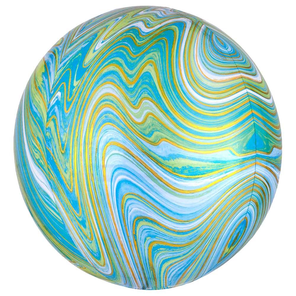 Party Centre - Marblez Orbz Balloon - Blue/Green