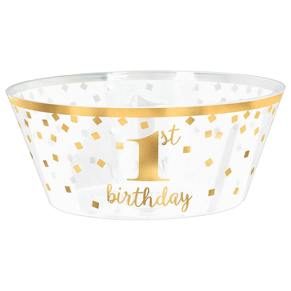 1st Birthday Confetti Large Serving Bowl