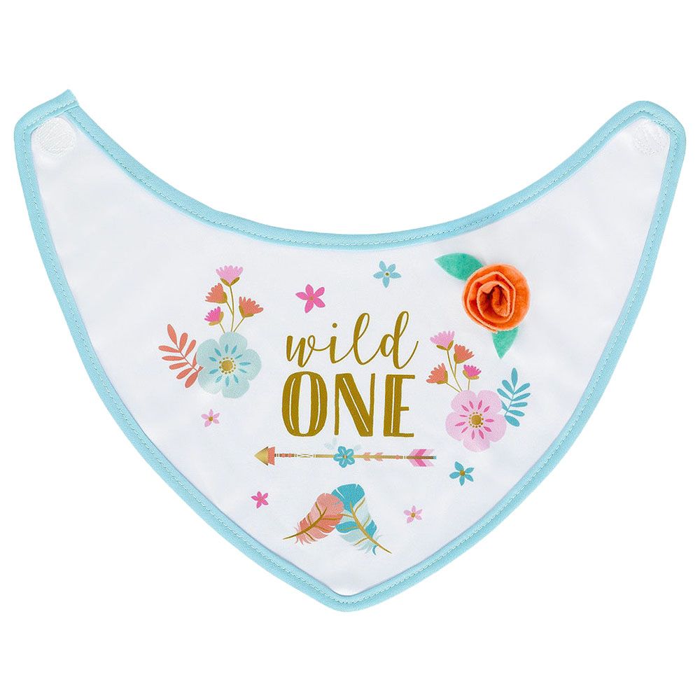 Boho Birthday Girl Fabric Bib