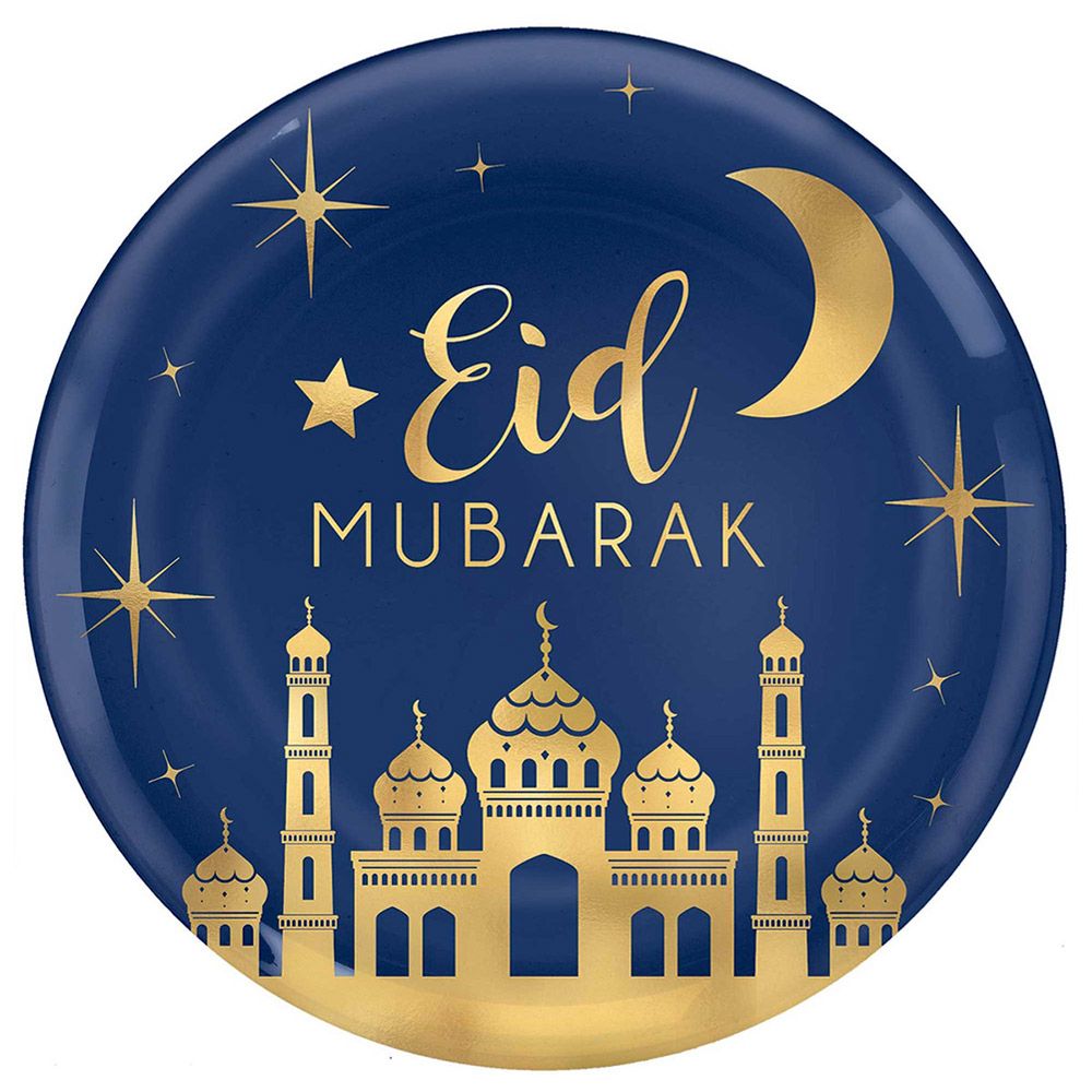 Amscan - Eid Hotstamped Round Plastic Platter 14in