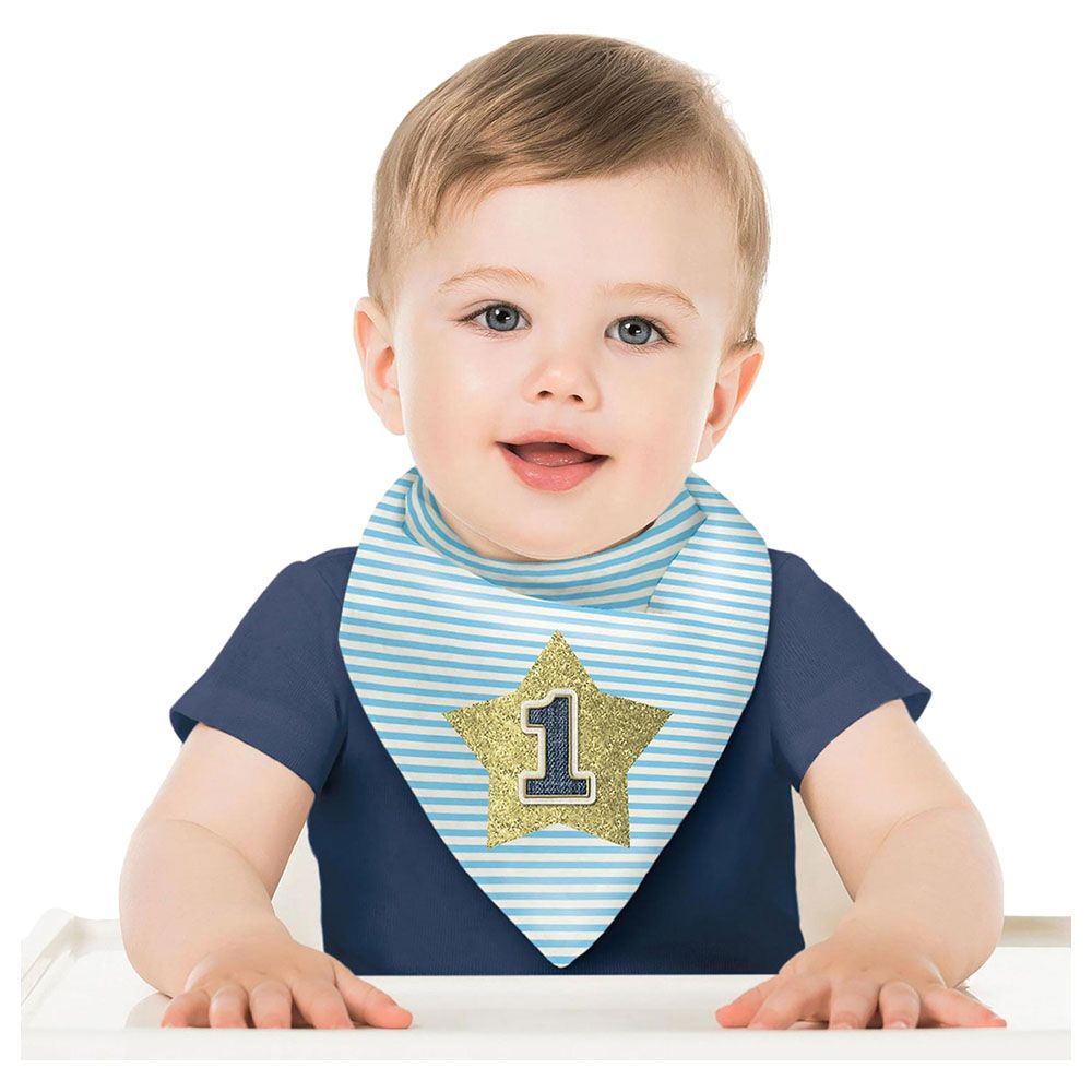 Amscan - 1st Birthday Boy Bib - Blue