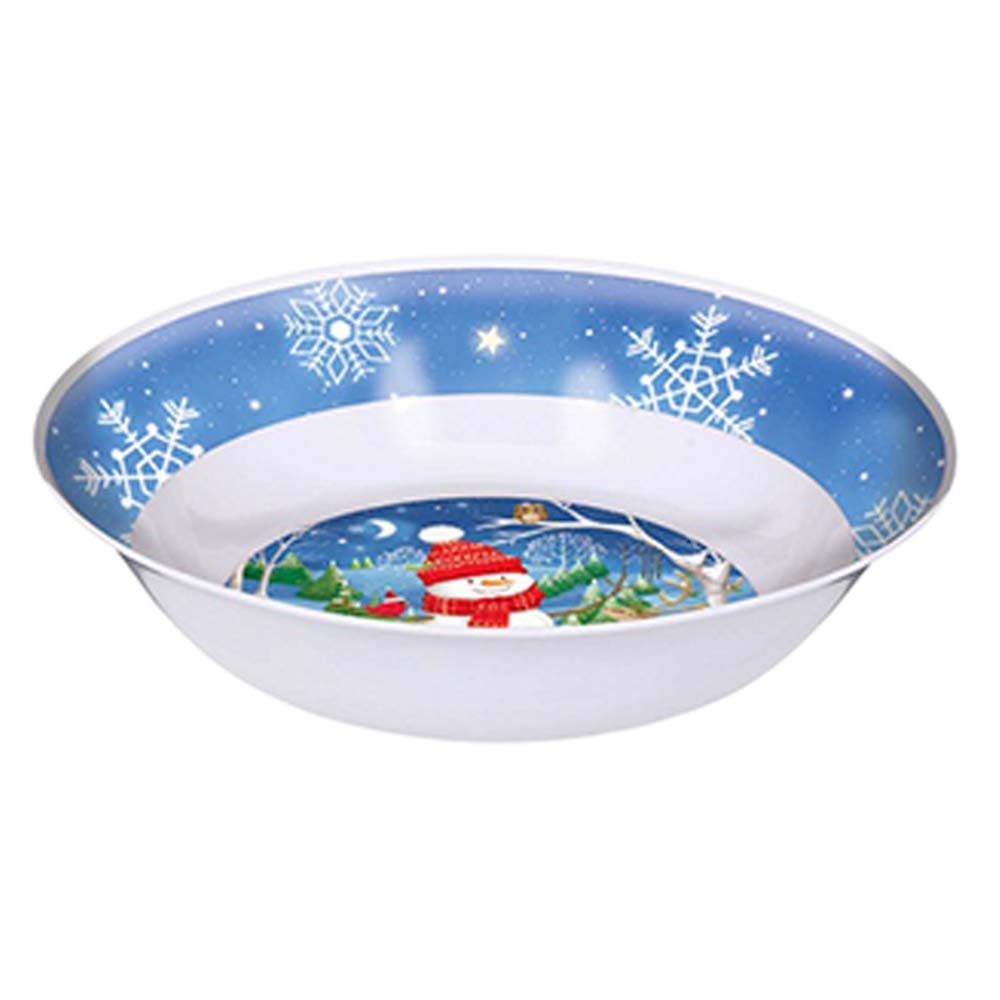 Snowman Melamine Bowl 13"