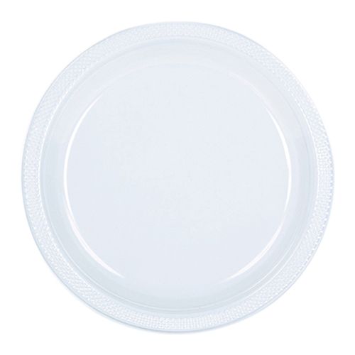 Amscan - Plastic Round Party Plates 9" 20pcs - Clear