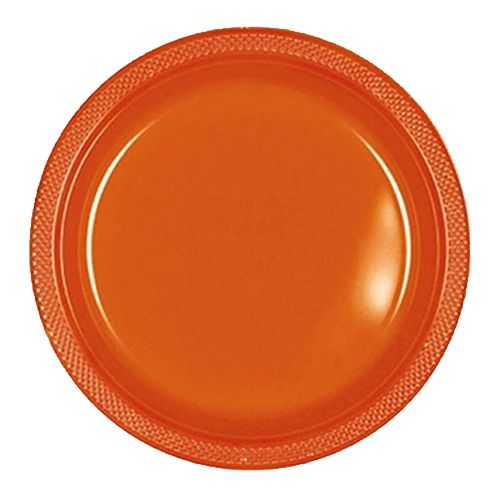 Amscan - Plastic Plates 9" 20pcs - Orange Peel