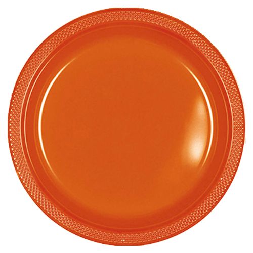 Amscan - Plastic Plates 10.25" 20pcs - Orange Peel