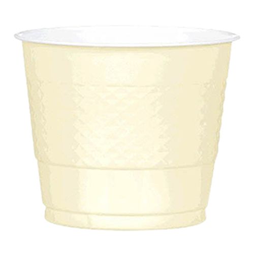 Amscan - Plastic Cups 9oz 20pcs - Vanilla Creme