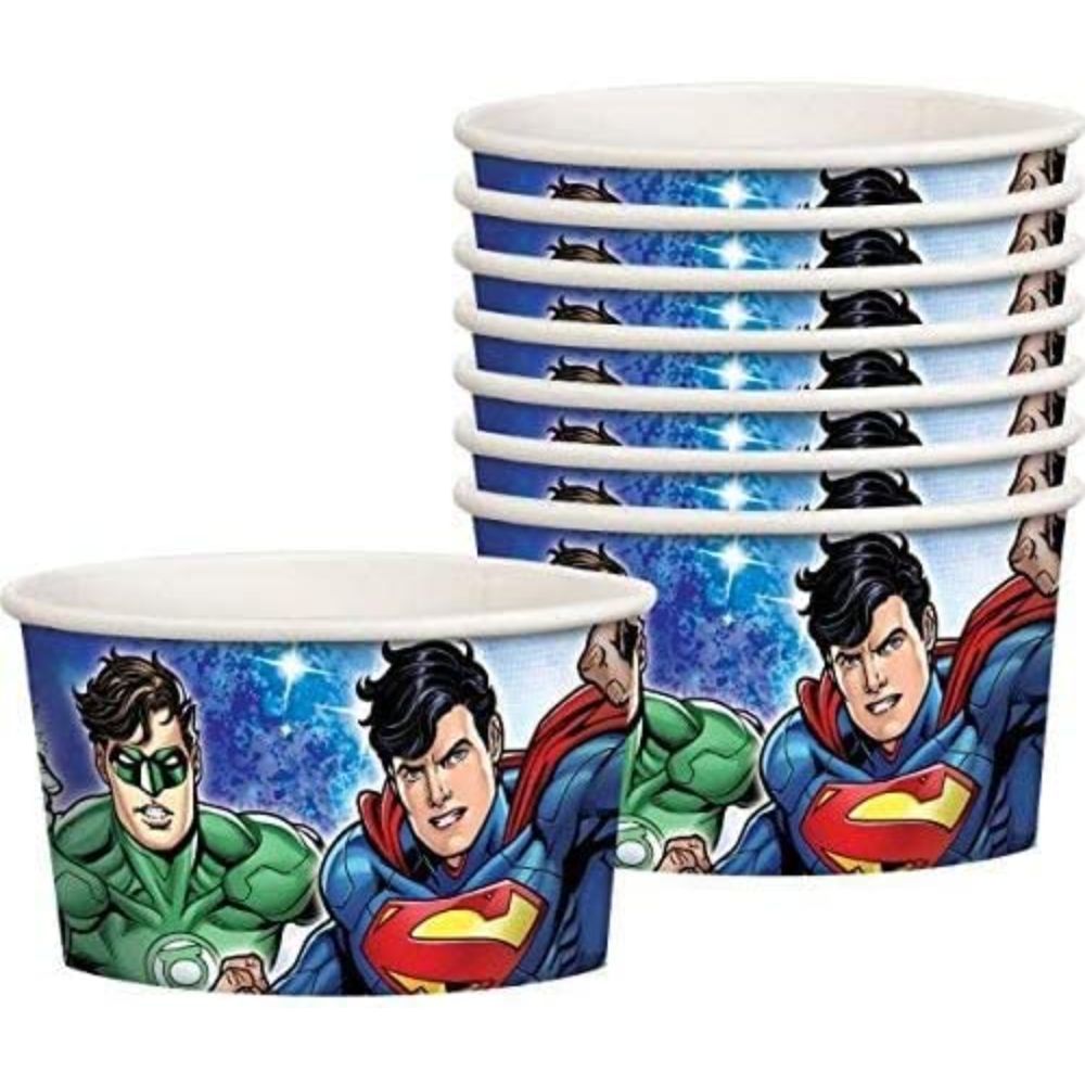 Justice League Paper Treat Cups 9.5oz, 8pcs