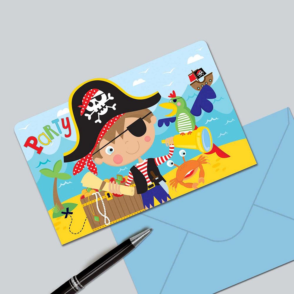 Little Pirate Postcard Invitations