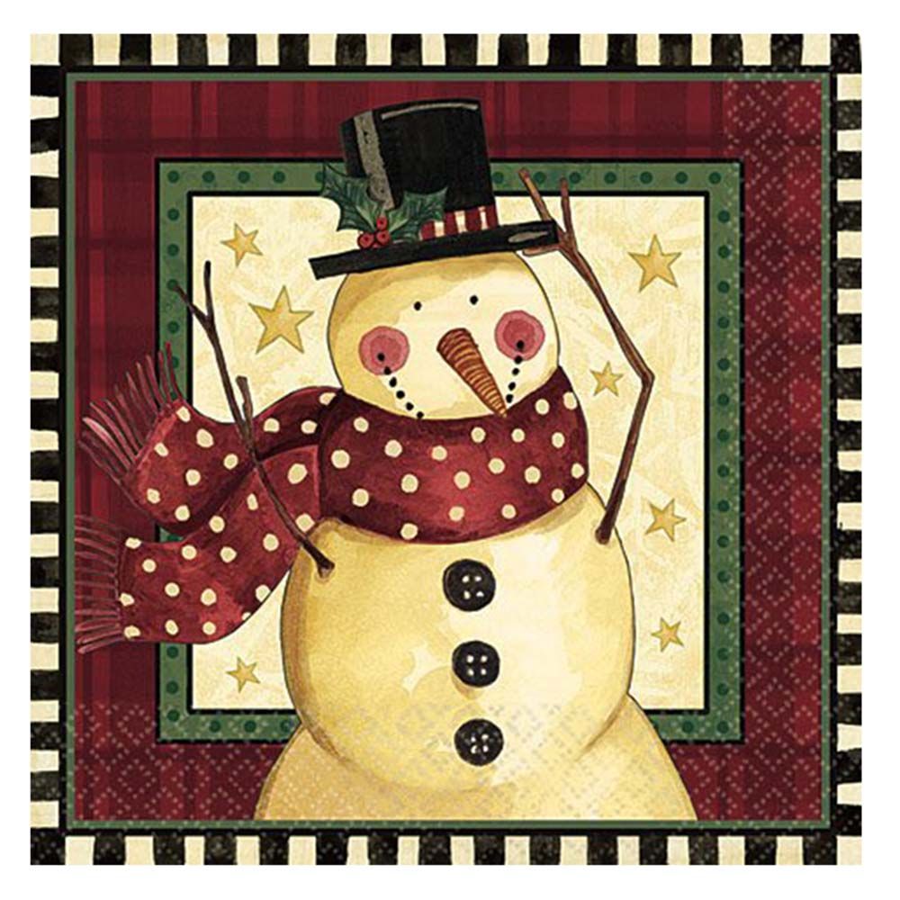 Cozy Snowman Beverage Tissues 16pcs