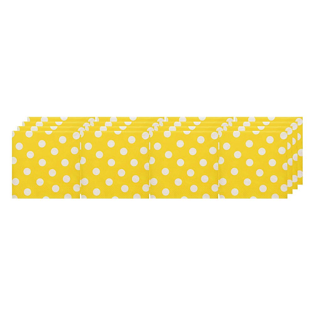 Amscan - Dots Lunch Tissues 16pcs - Yellow Sunshine