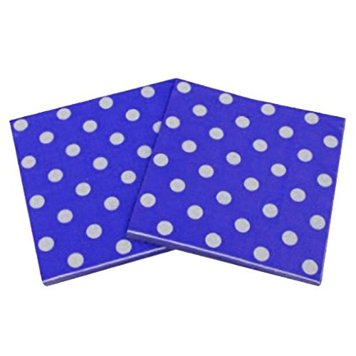 Amscan - Polka Dots Lunch Napkins 16pcs - Bright Royal Blue