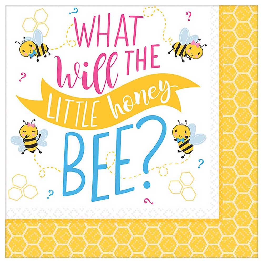 Amscan - What Will It Bee? Lunch Napkin, 16pcs