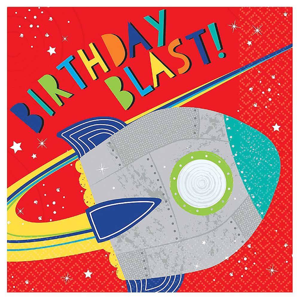 Blast Off Birthday Lunch Napkins