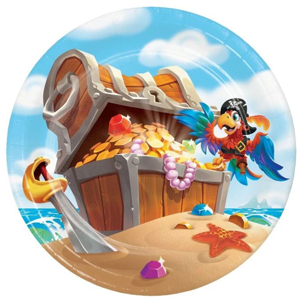 Creative Converting - Pirate Treasure Luncheon Plate 8pcs