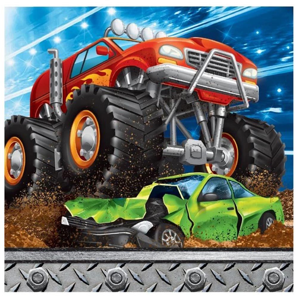 Creative Converting - Monster Truck Rally Napkins 16pcs