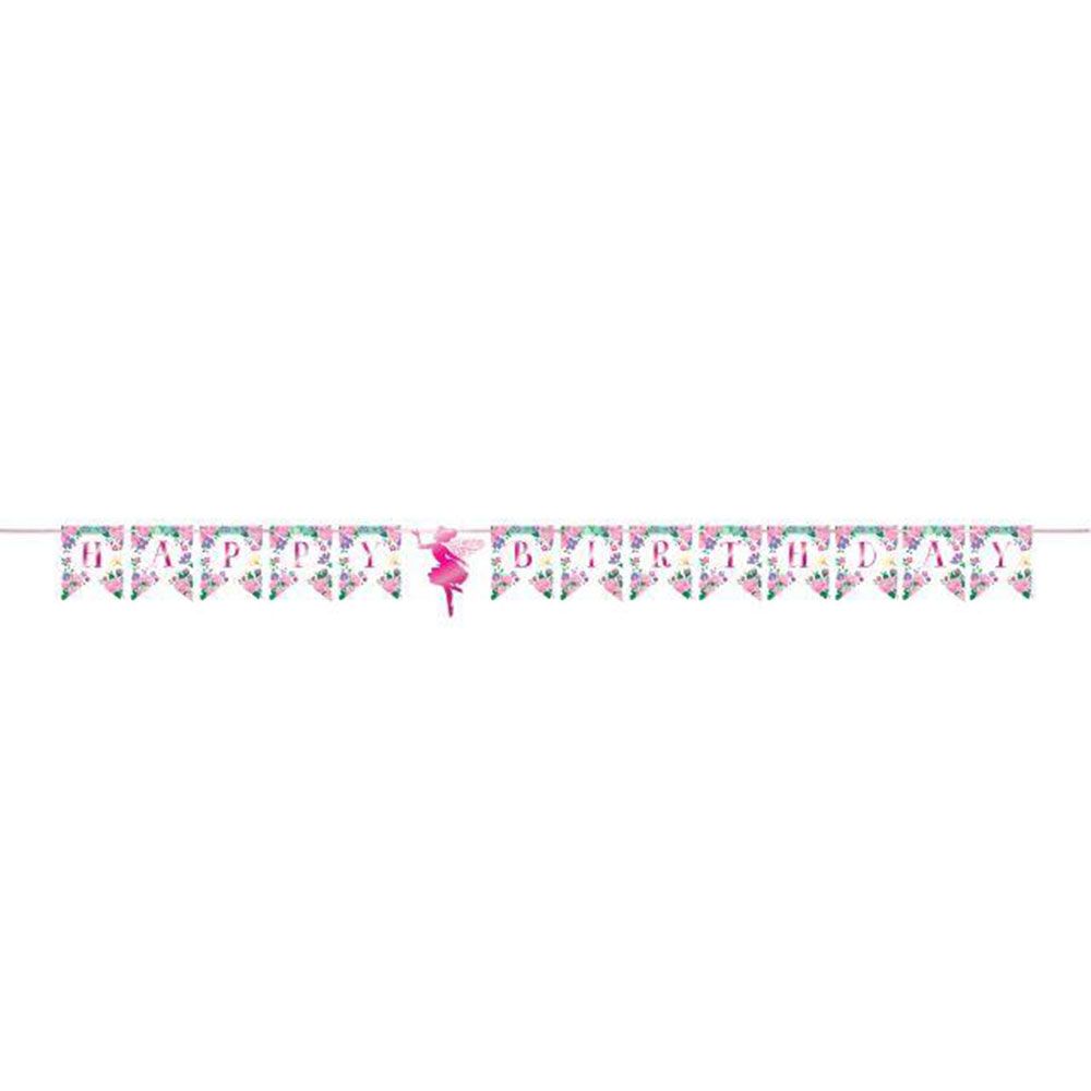 Creative Converting - Floral Fairy Sparkle Ribbon Banner