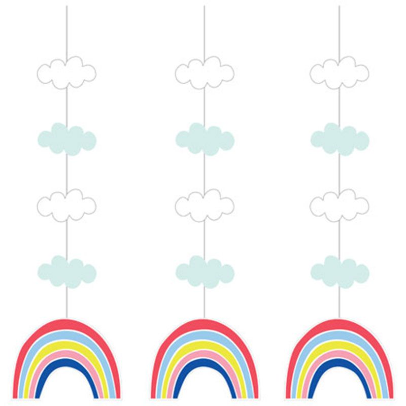 Creative Converting - Over The Rainbow Hanging Cut Outs 3pcs