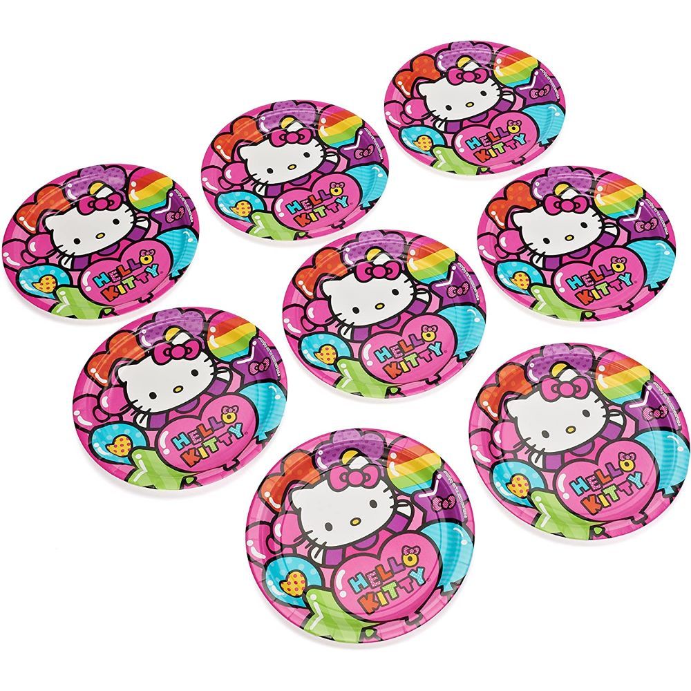 Hello Kitty Rainbow Round Plates 9" (8pcs)