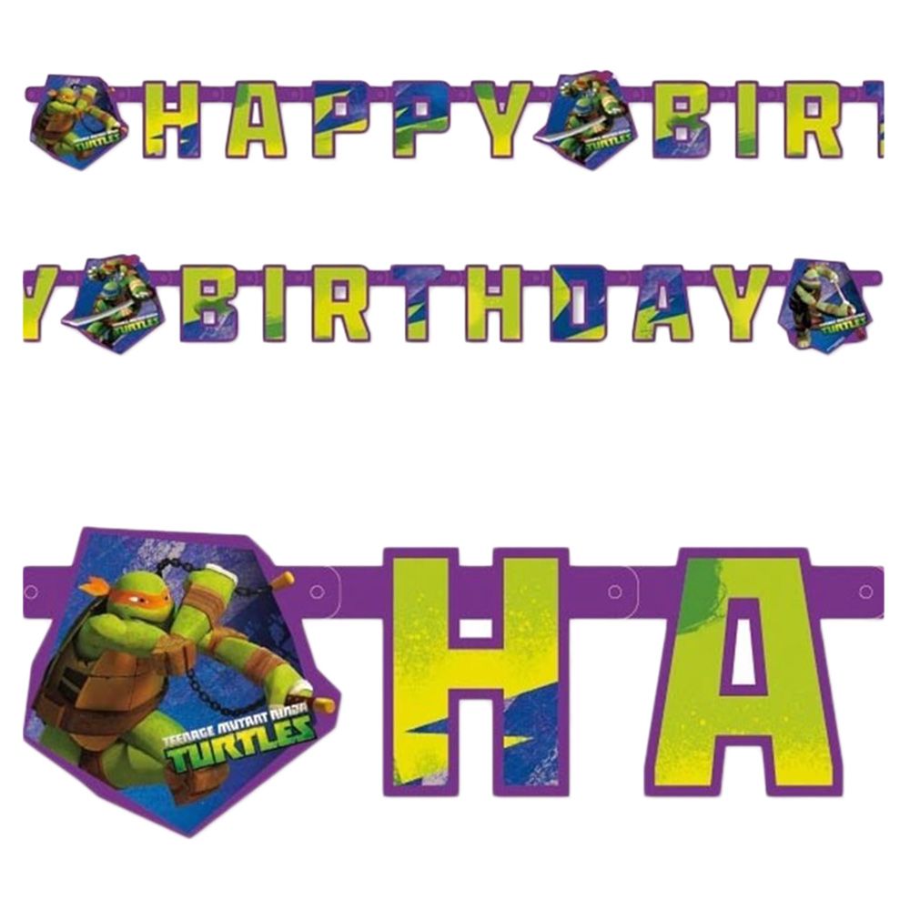 Teenage Mutant Ninja Turtles Birthday Banner