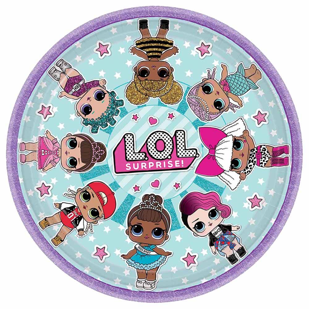 Amscan - Lol Surprise! Paper Plates 9 in, 8 Pcs