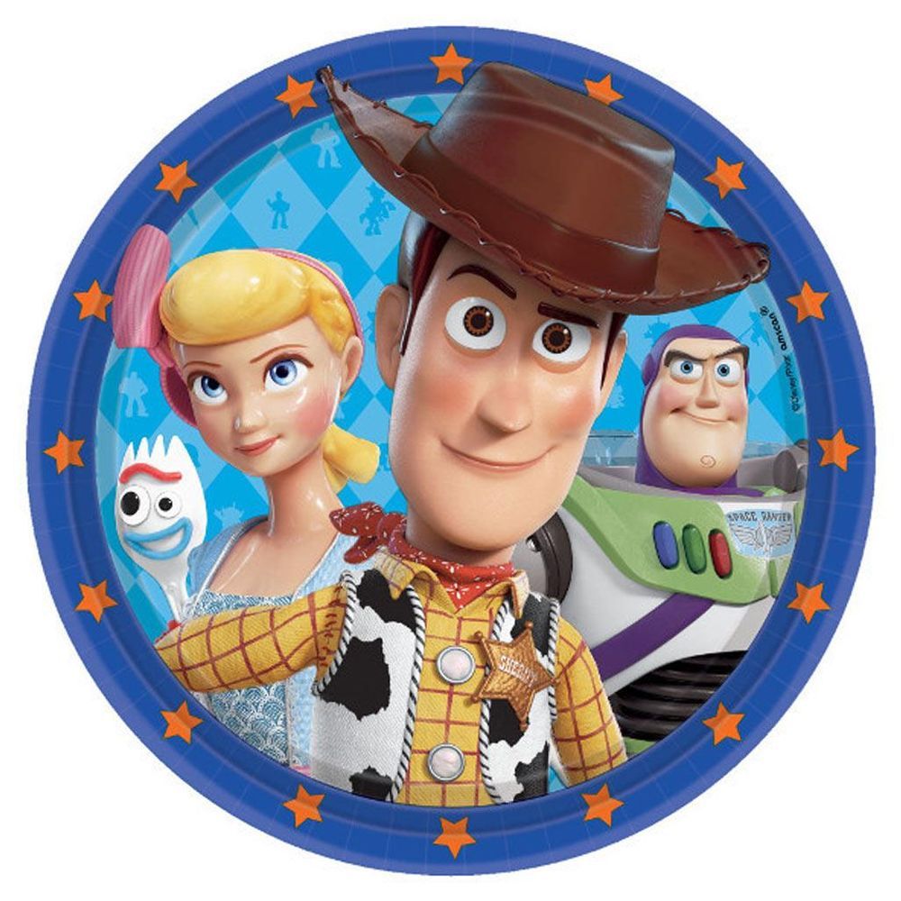 Disney Toy Story 4 Round Paper Plates 9" 8pcs