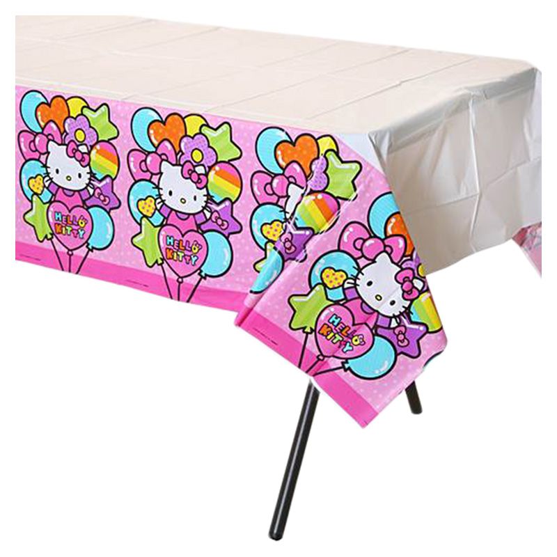 Hello Kitty Rainbow Plastic Table Cover