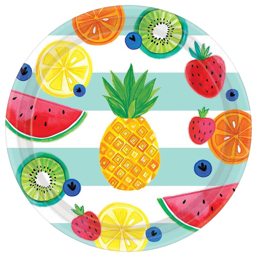 Hello Summer Round Plates - 26Cm - 8Pc