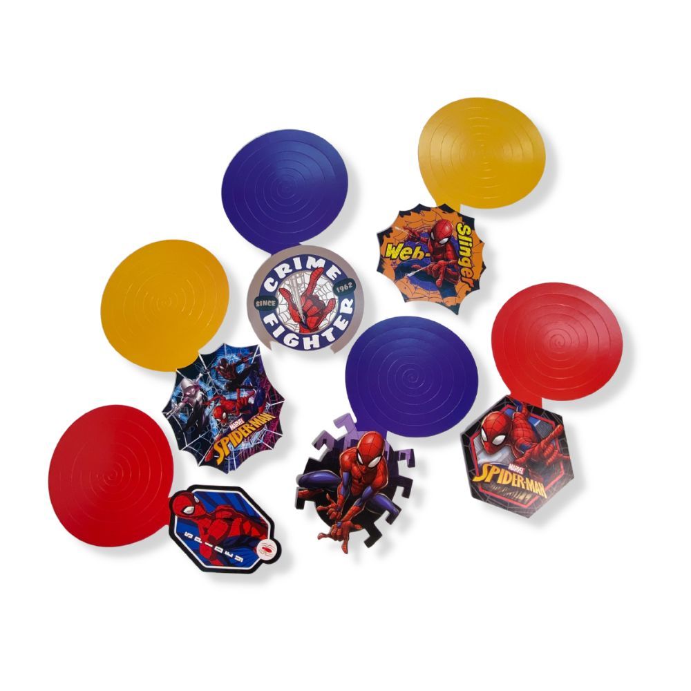 Spider-Man Webbed Swirl Decorations 12pcs