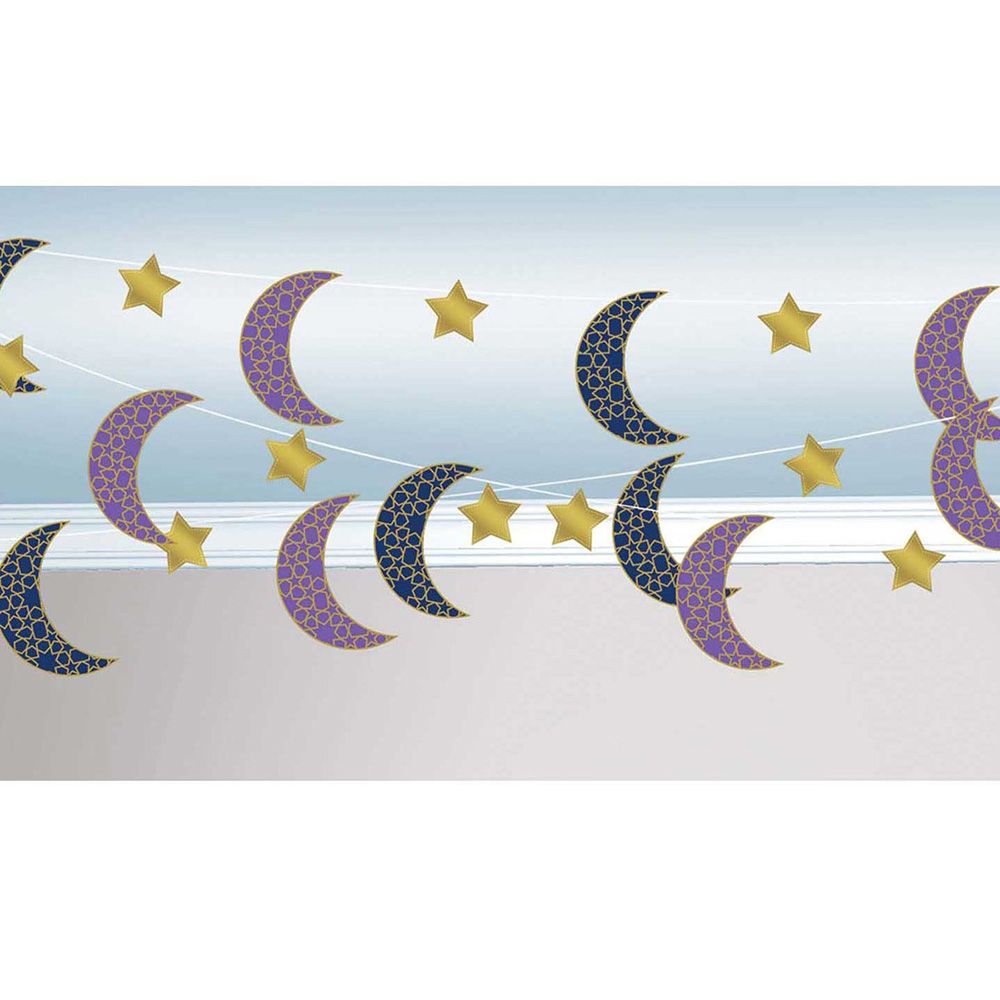 Amscan - Eid Celebration Moon & Stars String Decoration 6pc