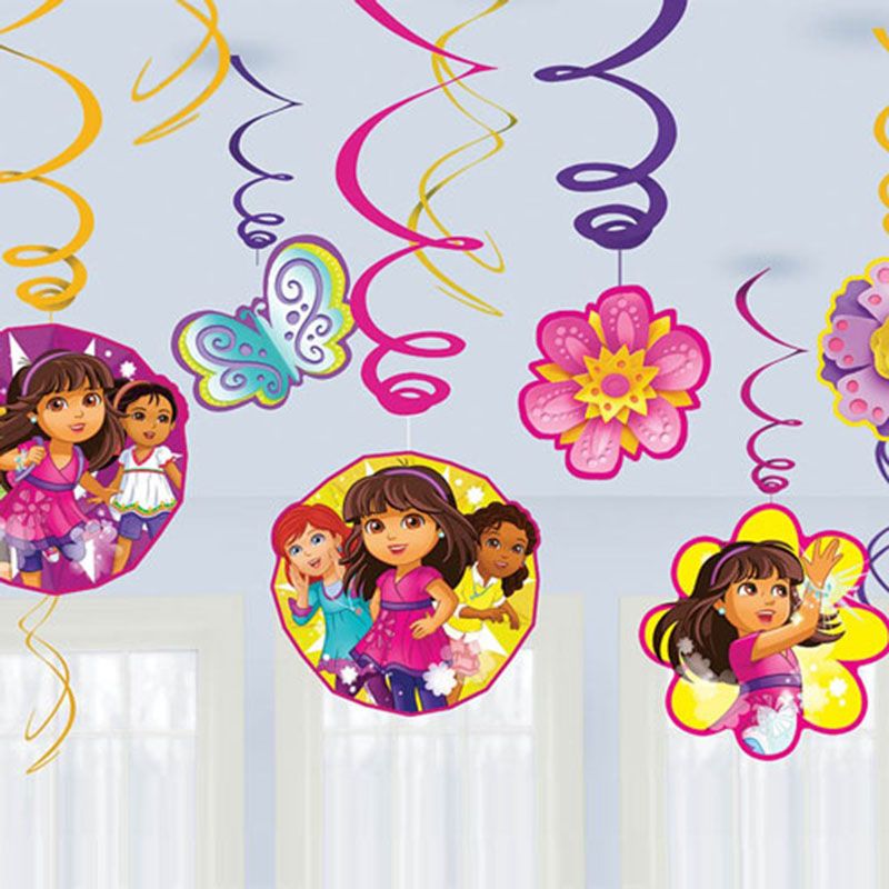 Dora And Friends Value Pack Swirl Decoration