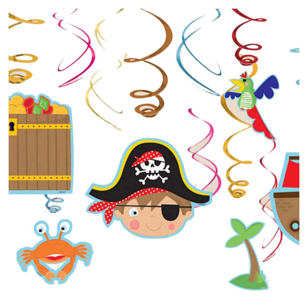 Little Pirate Swirl Decorations