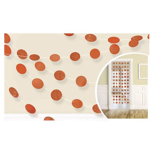 Amscan - Round String Decorations 7ft 6pcs - Orange Peel