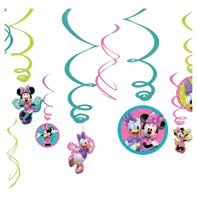 Minnie Mouse Value Pack Swirl Decorations 12pcs