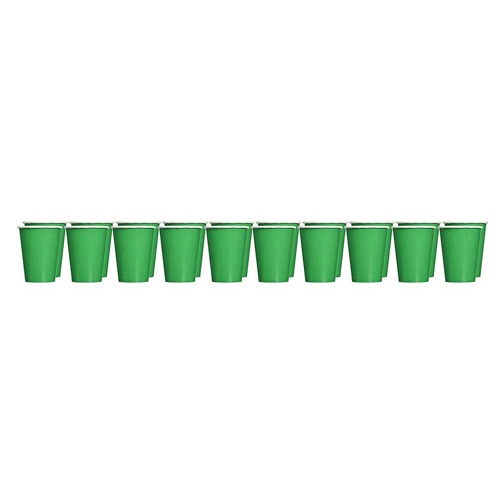 Amscan - Party Paper Cups 20pcs - Festive Green