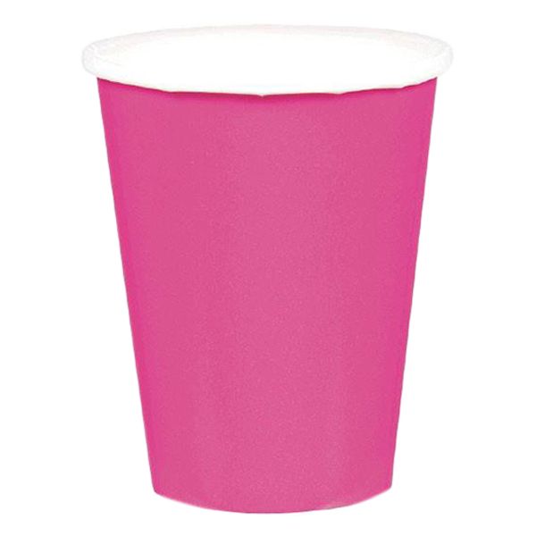 Amscan - Paper Cups 9oz 20pcs - Bright Pink