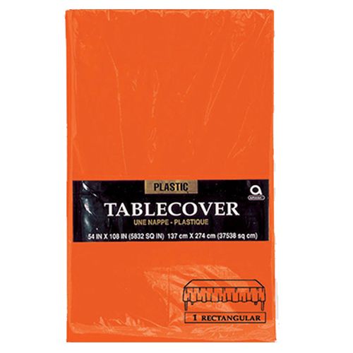 Amscan - Plastic Table Cover - Orange Peel