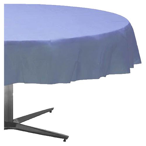 Amscan - Round Plastic Table Cover 84" - Pastel Blue