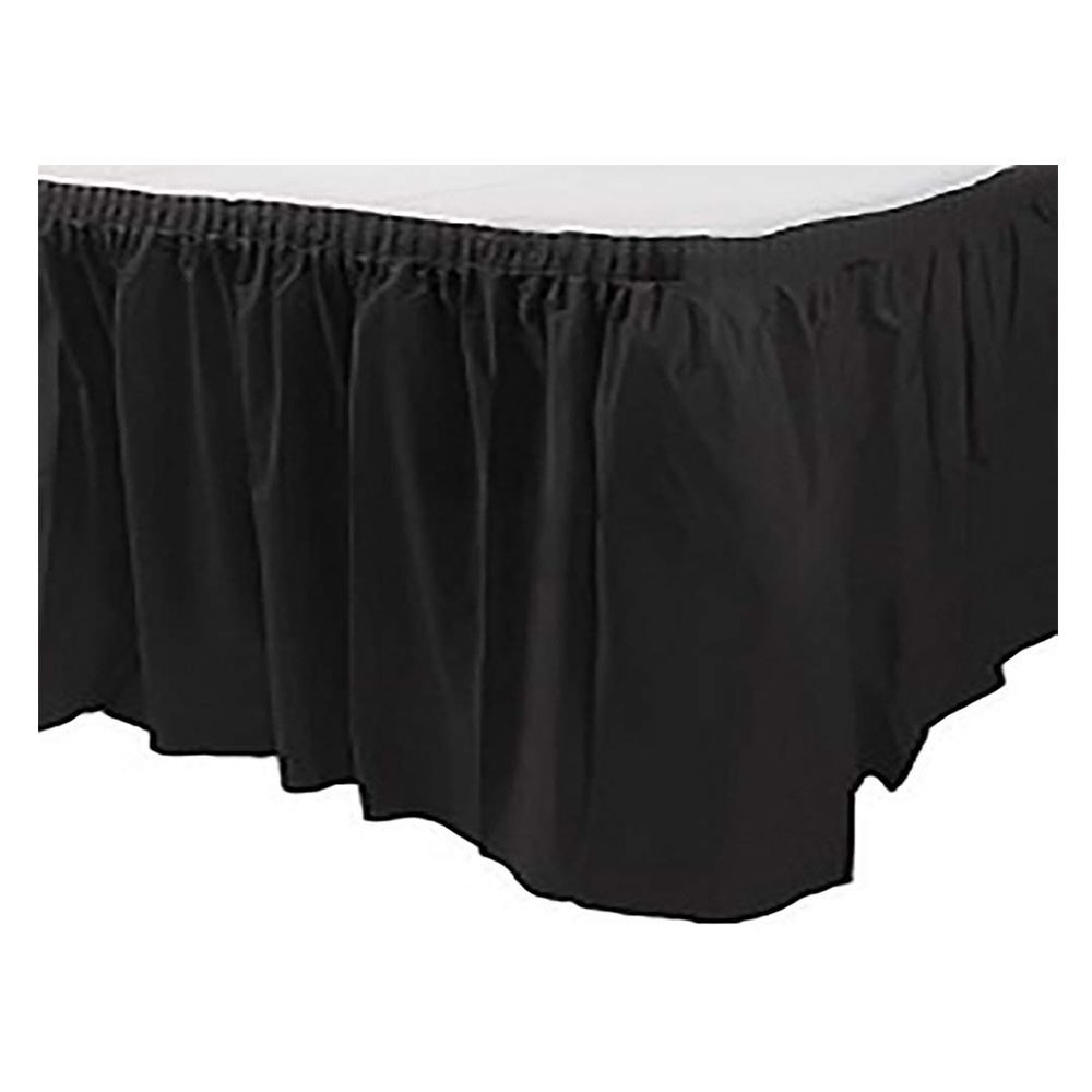 Amscan - Plastic Table Skirt 14 x 29" - Jet Black