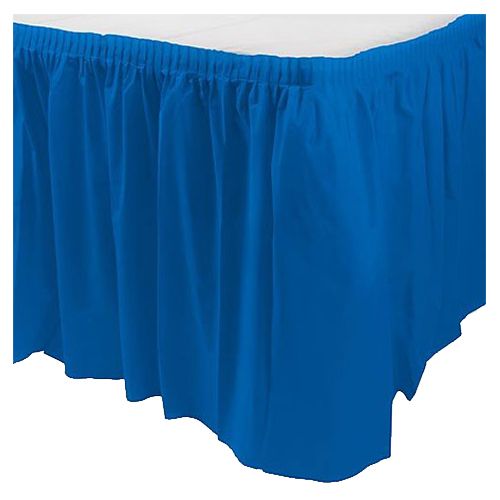 Amscan - Plastic Table Skirt 14ft x 29" - Bright Royal Blue