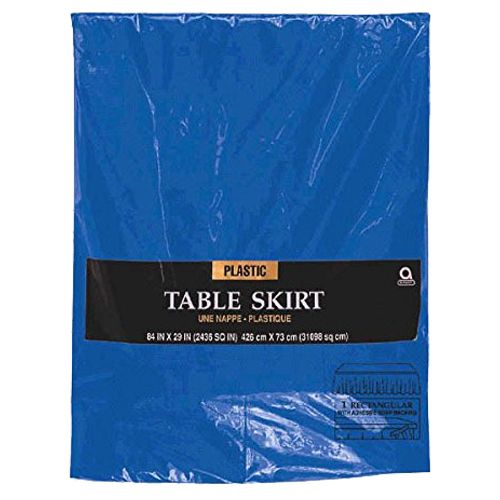 Amscan - Plastic Table Skirt 14ft x 29" - Bright Royal Blue