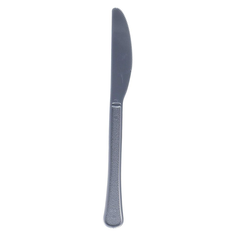 Amscan - Heavy Weight Plastic Knives 20pcs - Silver