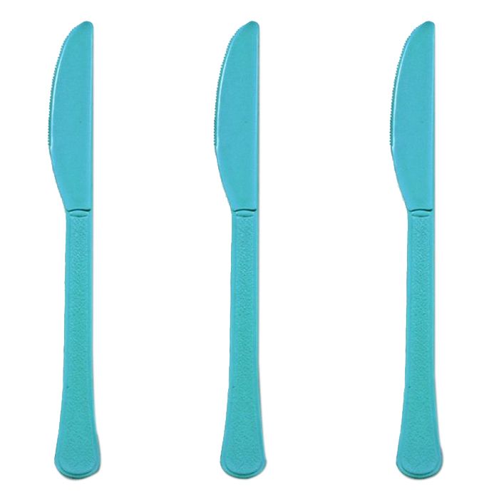 Amscan - Heavy Weight Plastic Knives 20pcs - Caribbean Blue