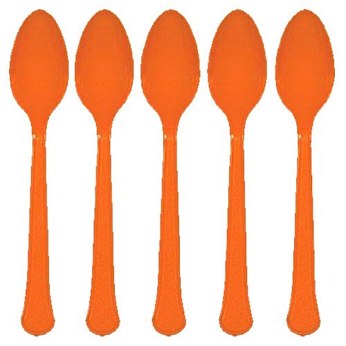 Amscan - Heavy Weight Plastic Spoons 20pcs - Orange Peel