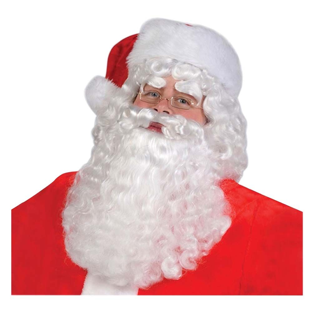 Santa Claus Wig & Beard Set of 4 - White