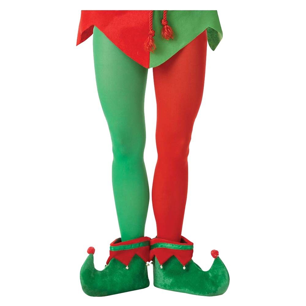 Santa's Helper Tights - Green & Red